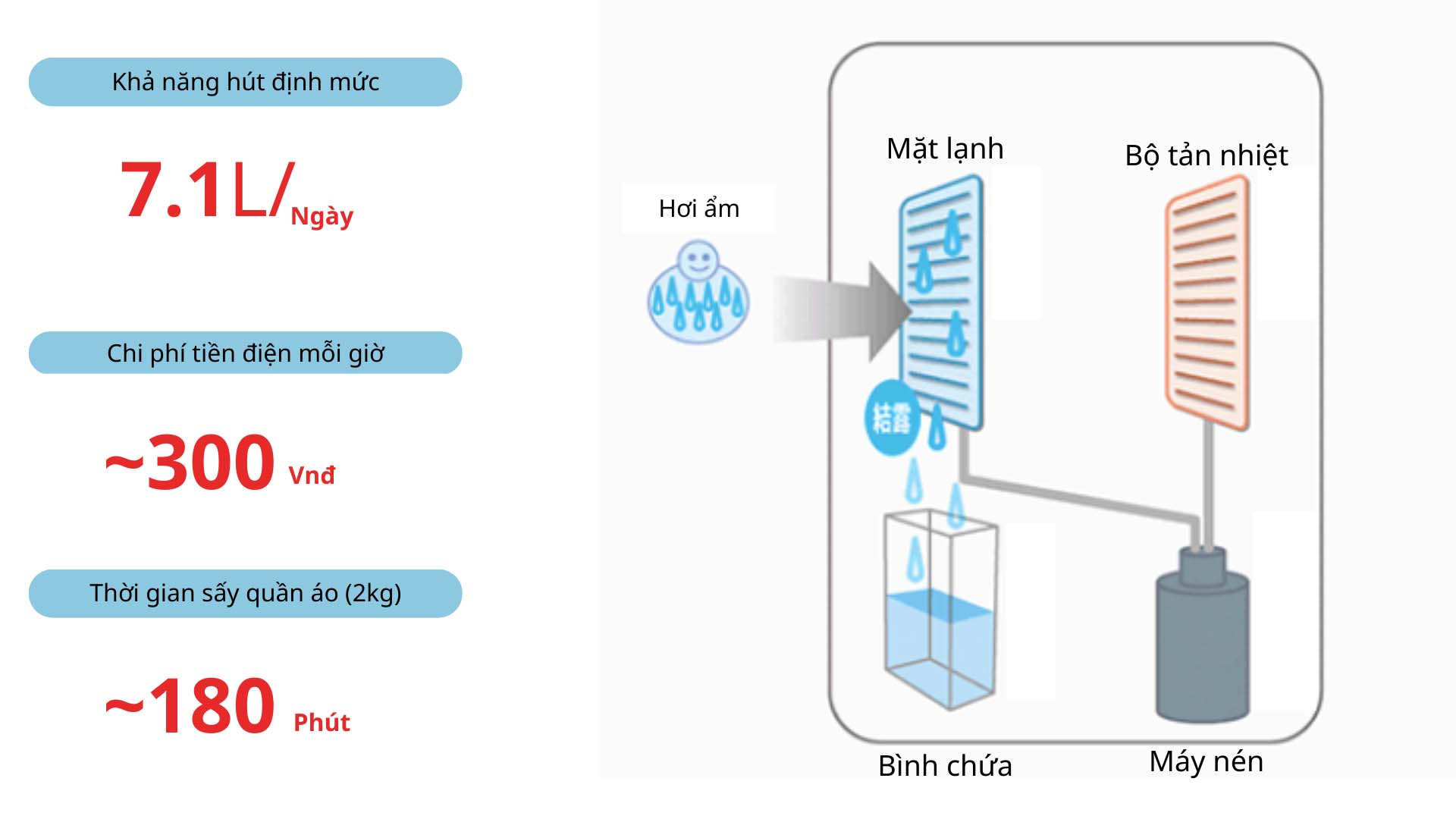 Máy hút ẩm Sharp CV-P71 7.1L/ngày May-hut-am-Sharp-CV-P71