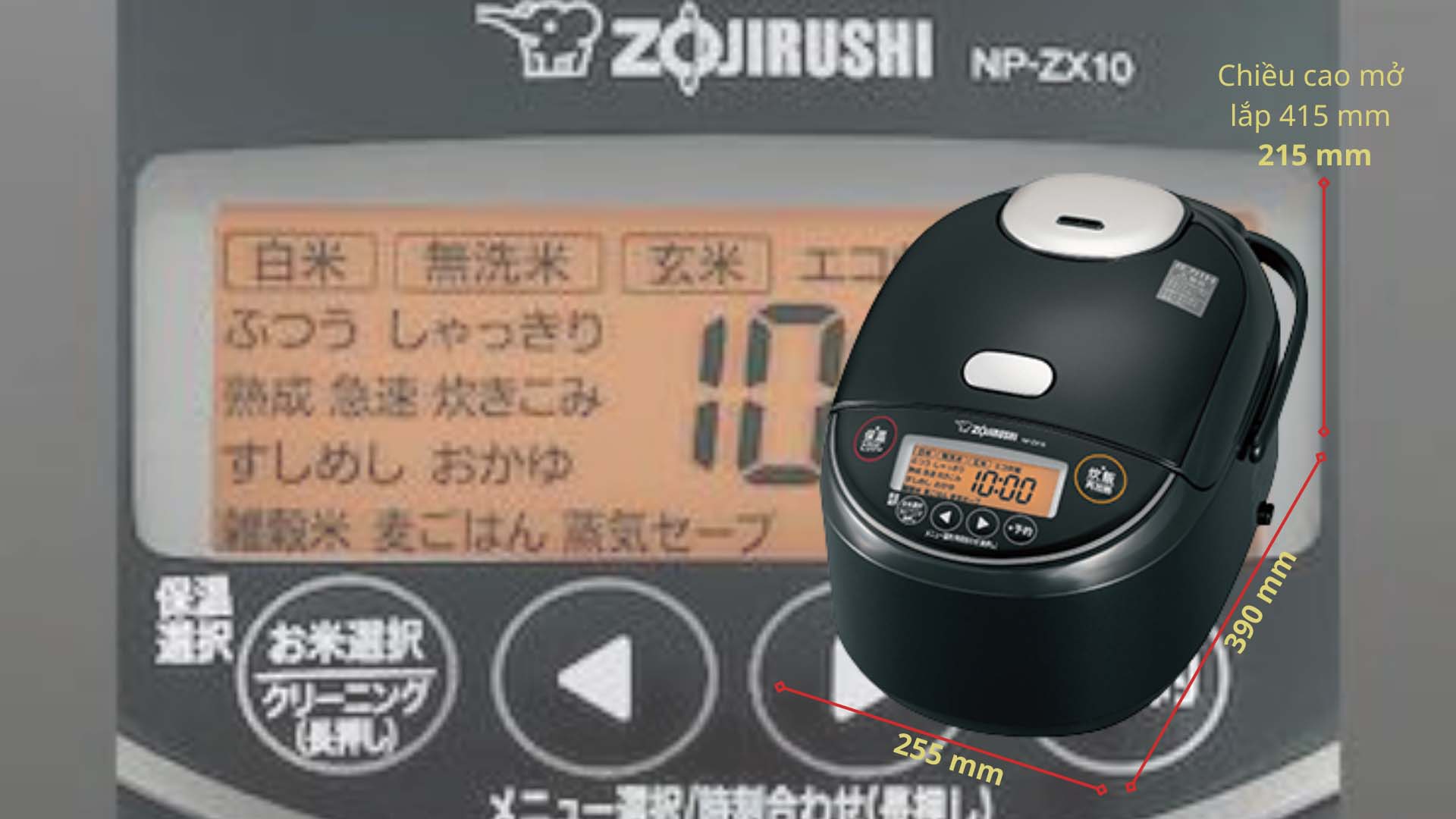 Nồi cơm điện Zojirushi NP-ZX10 dung tích 1.0L [Model 2022]