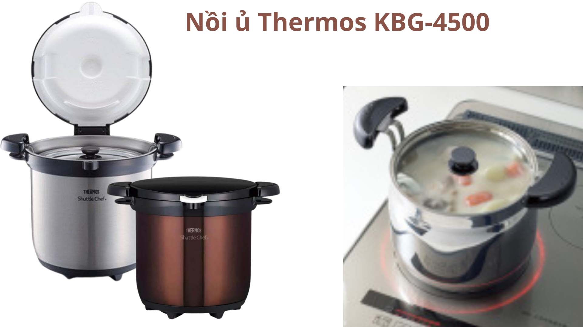 Nồi ủ Nhật nội địa Thermos KBG-4500 4.5L