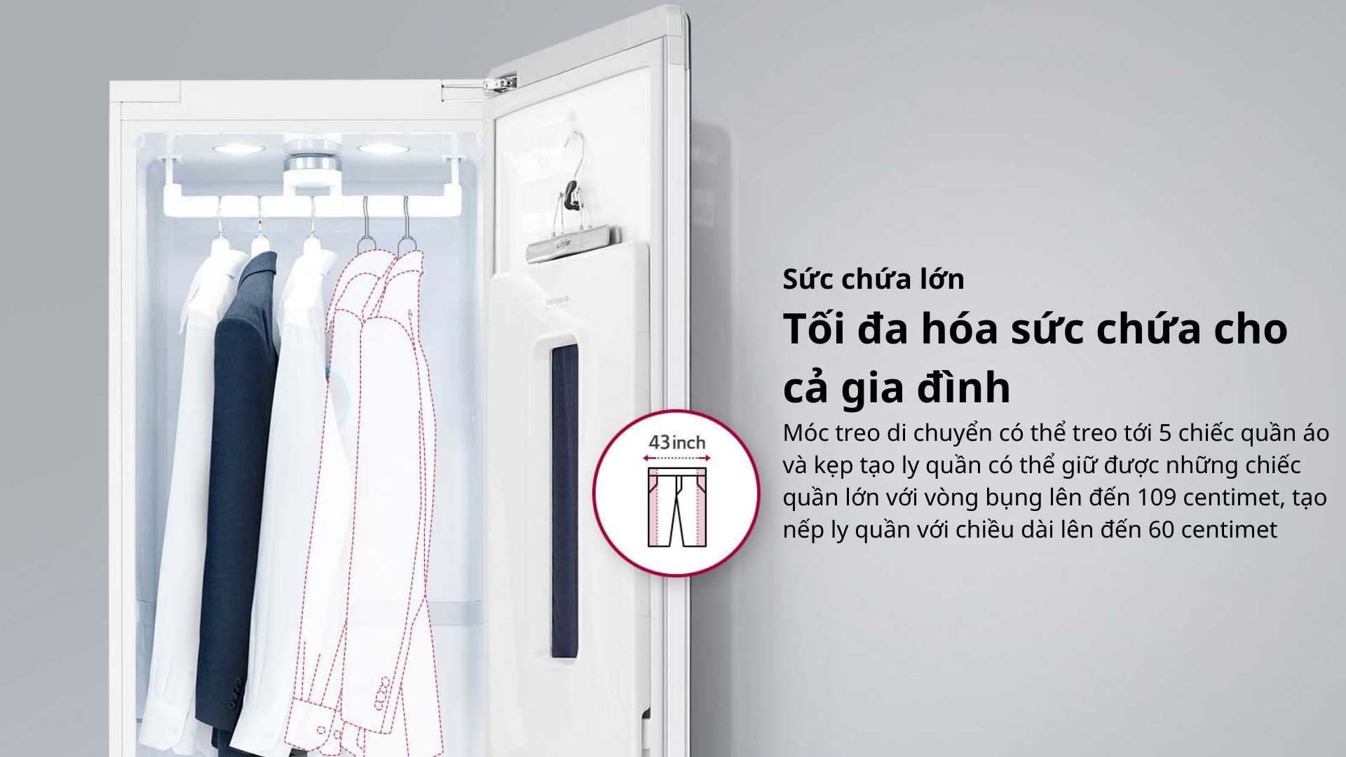 Tủ chăm sóc quần áo thông minh LG Styler S5MB cao cấp
