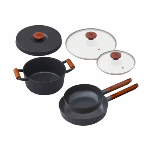 Bộ nồi chảo LUO-SE6 6 món Iris KITCHEN CHEF Bo-noi-chao-Iris-Ohyama-LUO-SE6