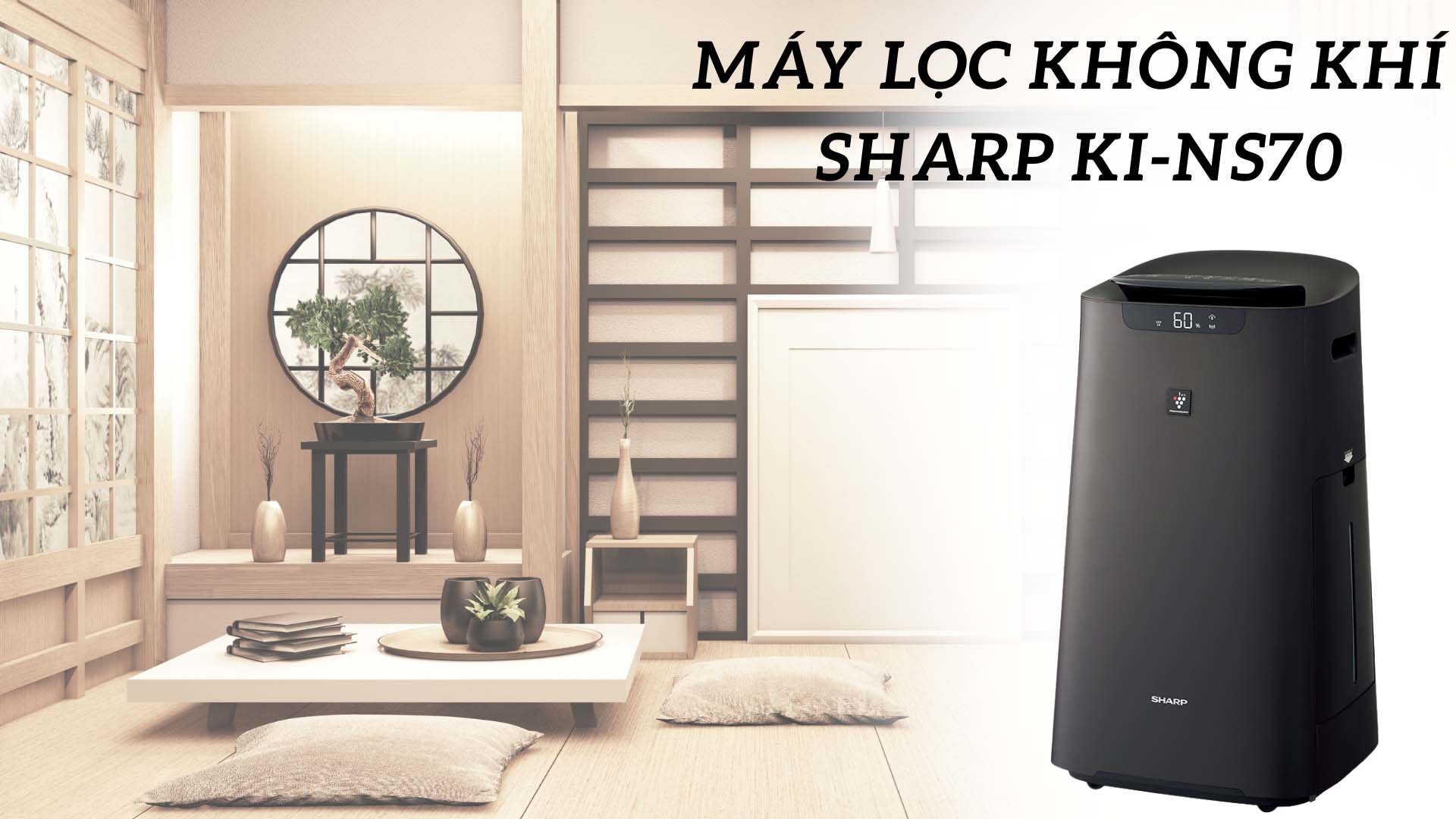 Máy lọc không khí Sharp KI-NS70 Lọc 51m2 -