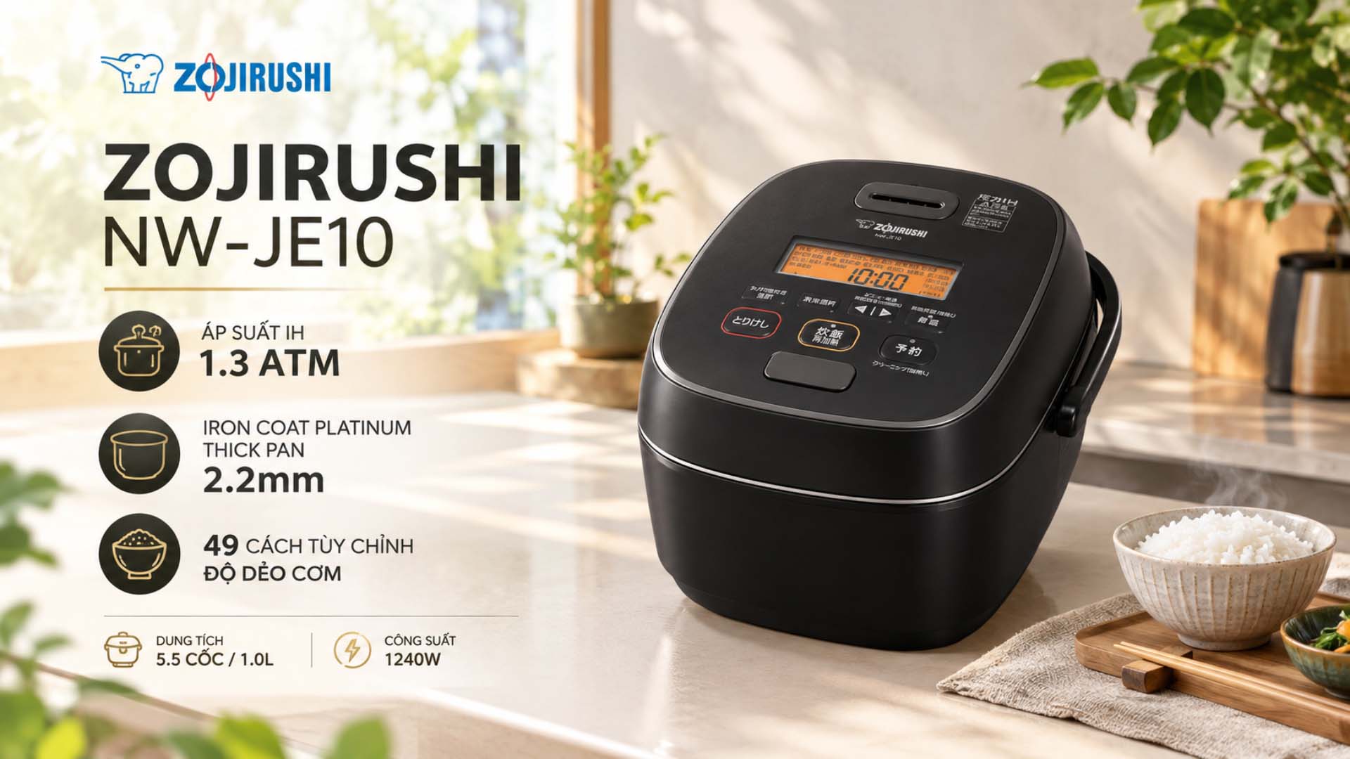 Nồi cơm Zojirushi NW-JE10 Cao Tần - Áp Suất Noi-com-Zojirushi-NW-JE10